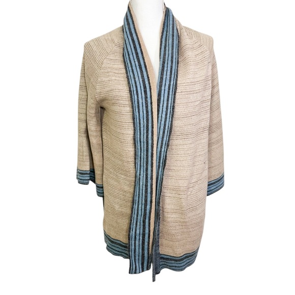 Anthropologie HWR Rare Embroidered Crane Wool Blend Kimono Cardigan XS - Picture 4 of 11